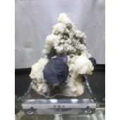 蓝紫芯萤石 黄铁矿 方解石 水晶