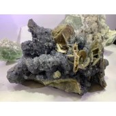 菱锰矿与紫萤石共生