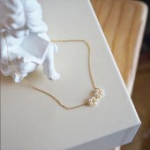 法式珍珠锁骨链
