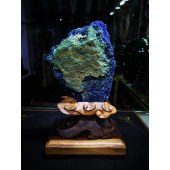 蓝铜矿原石摆件孔雀石天然奇石观赏石矿石标本天然蓝颜料家居摆件
