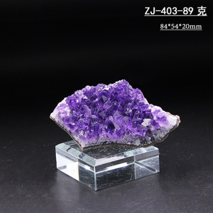 送底座】ZJ-403天然乌拉圭紫水晶...