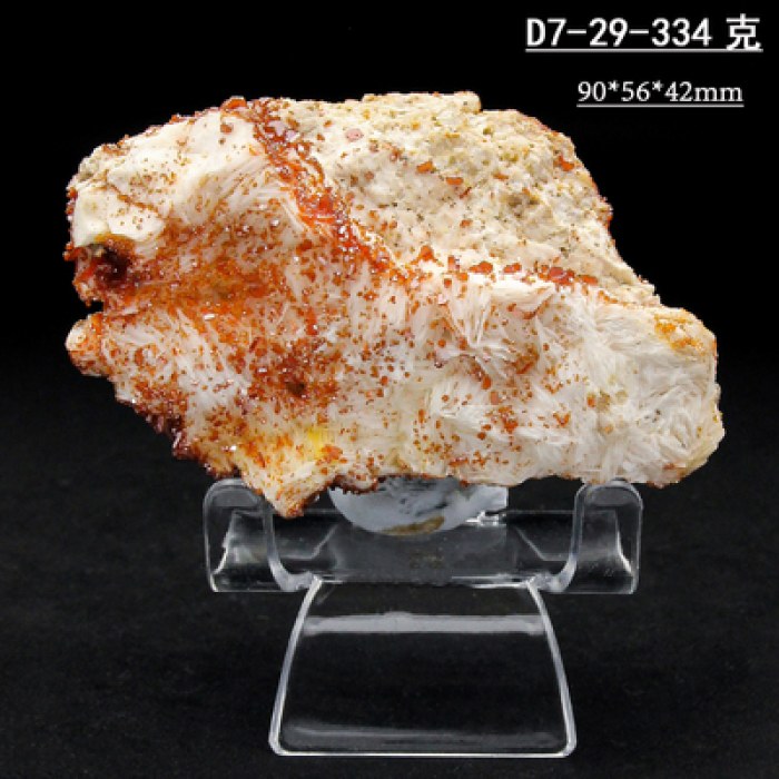 【巧克力色】D7-29天然钒铅矿原石重晶石共生矿物红晶体摩洛哥猫矿标本地质科普摆件
