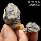 【瑶岗仙萤石】湖蓝色A3-83天然原石矿石矿物晶体创意小摆件地质科普收藏标本