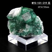 【送底座】MSY-101日光萤石变色矿石绿色天然原石矿物晶体奇石收藏标本教学科普摆件