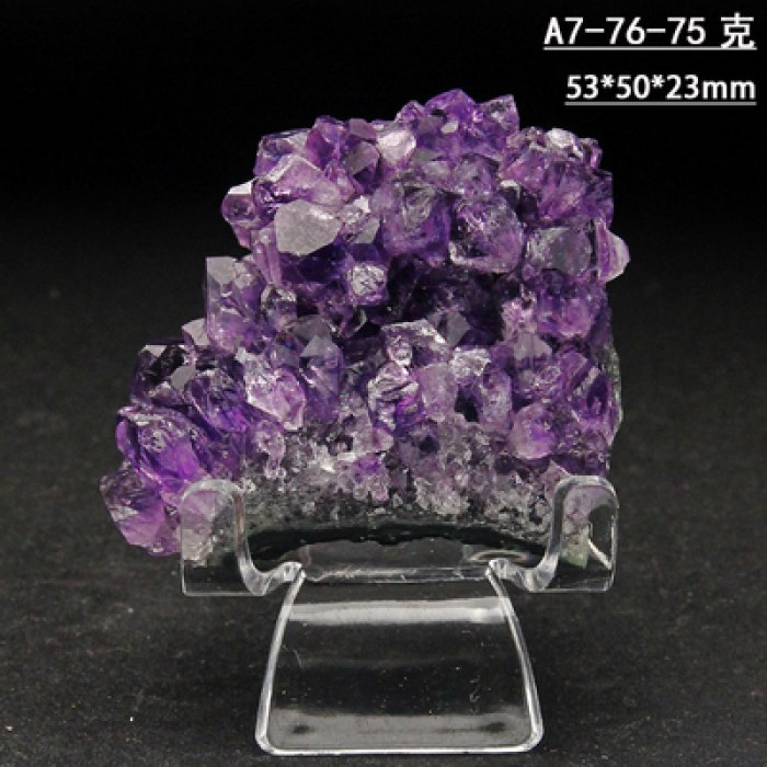 【深紫色】A7-76天然乌拉圭紫水晶簇巴西洞原石标本观赏矿石装饰净化消磁风水摆件
