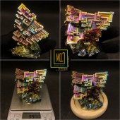 铋晶体金属晶体礼品学生元素收藏标本矿物自然结晶饰品